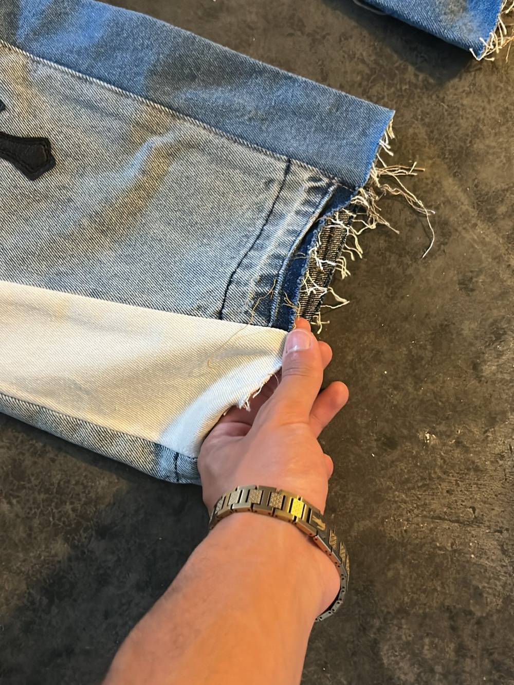 Gallery Debt X Chrome Hearts Flared Washed Jeans - Picture 5 of 7